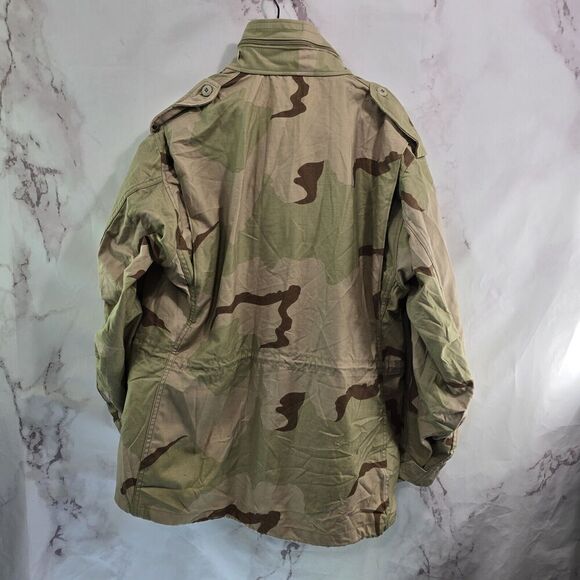 Vintage Desert Camo Jacket Mens Large Regular Coat Cold Weather Field Class 4 - Picture 5 of 11